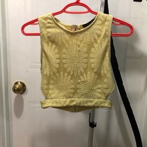 Yellow Sunflower Crop top from forever 21